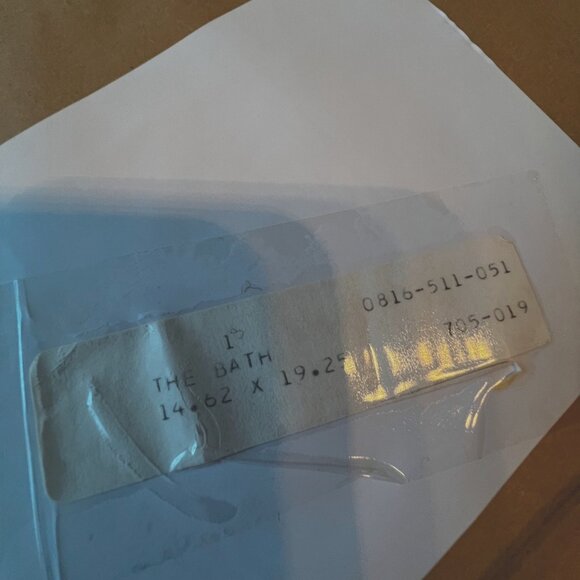 Vintage Framed Print "The Bath" Oval 14.62" X 19.28" Wooden Frame Wall Art - Picture 4 of 8